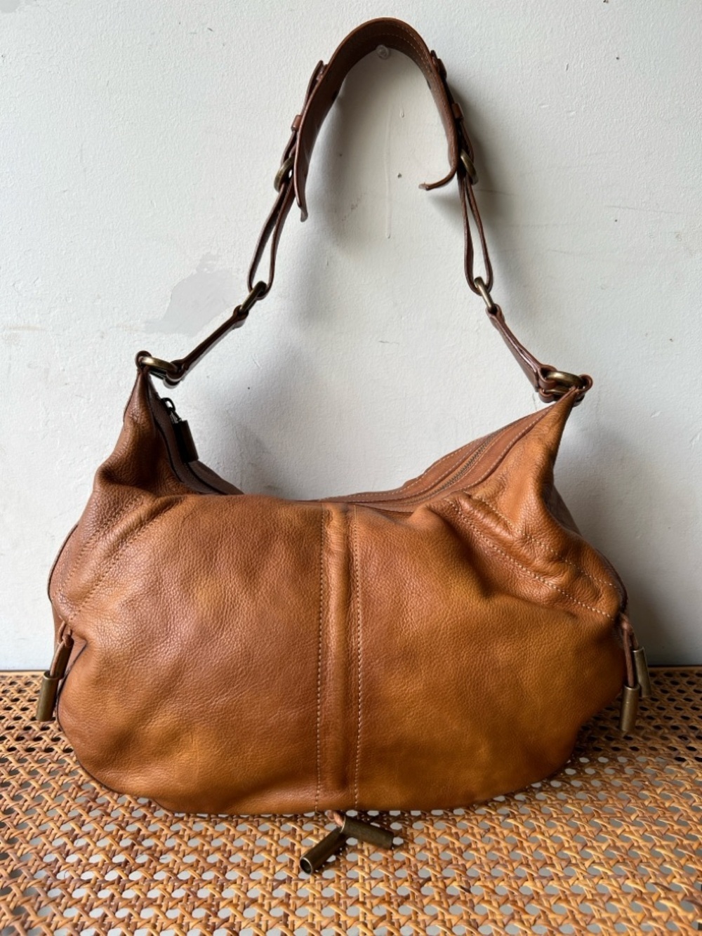 Donna Karan Embellished Leather Hobo